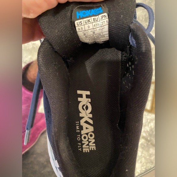 Hoka One Clifton 7 Running Sneaker Navy Blue Men’s size US 9.5 - Picture 9 of 10